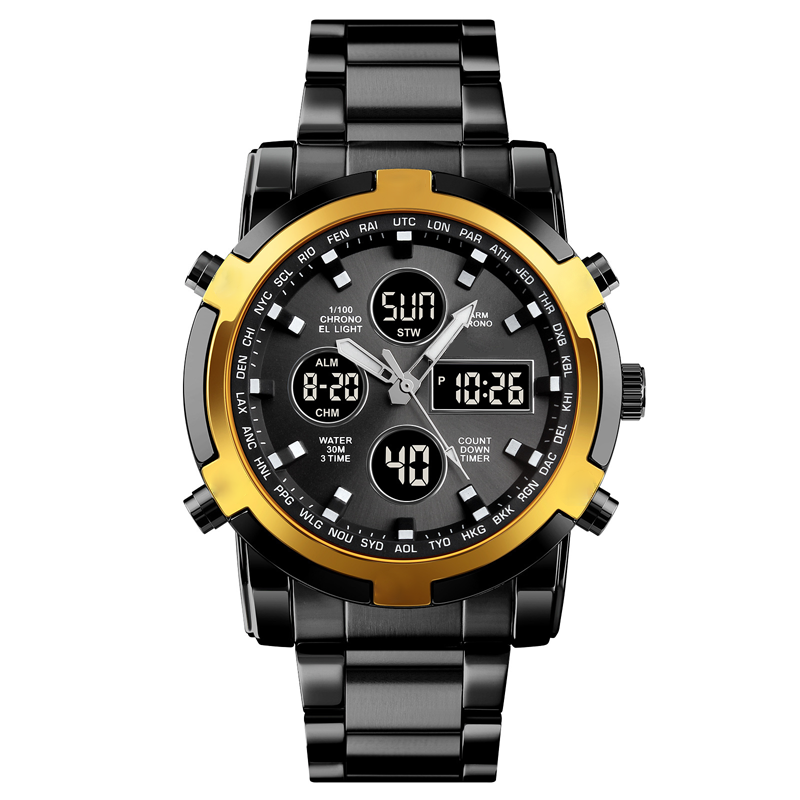 Gluschwein - ✨⌚Wasserdichte Militäruhr für Herren – Analog-Digital, Edelstahl & Stoßfest 🛡️
