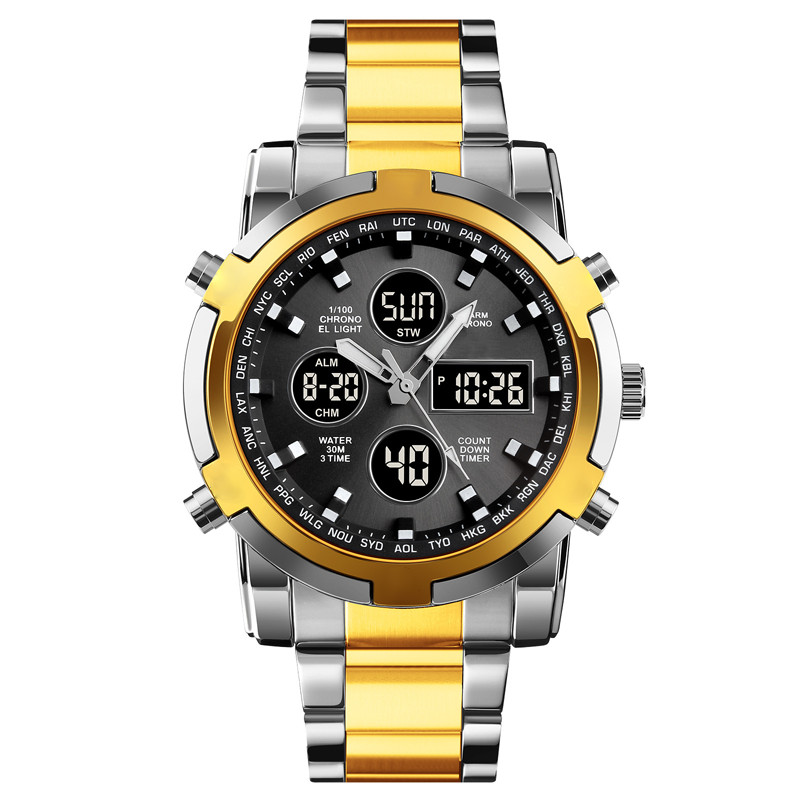 Gluschwein - ✨⌚Wasserdichte Militäruhr für Herren – Analog-Digital, Edelstahl & Stoßfest 🛡️