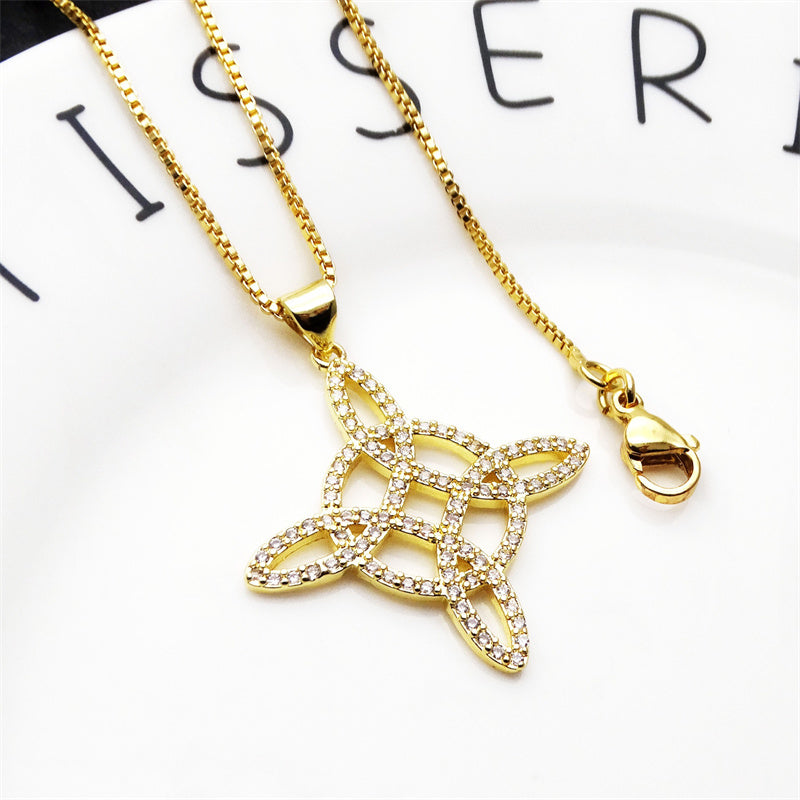 🔥Solange der Vorrat reicht 40 % Rabatt!🎉Unisex Witch Knot Pendant Necklace📿