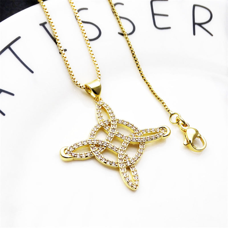 🔥Solange der Vorrat reicht 40 % Rabatt!🎉Unisex Witch Knot Pendant Necklace📿