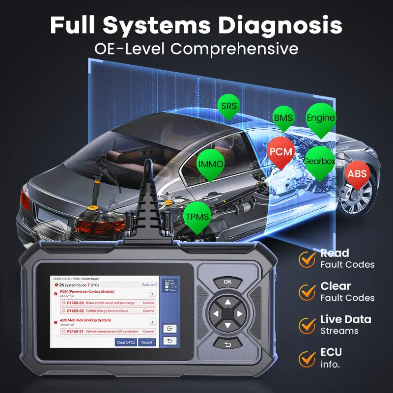 🏅55 % Rabatt🔥Multifunktionaler OBD2-Diagnosescanner für Fahrzeugmotore