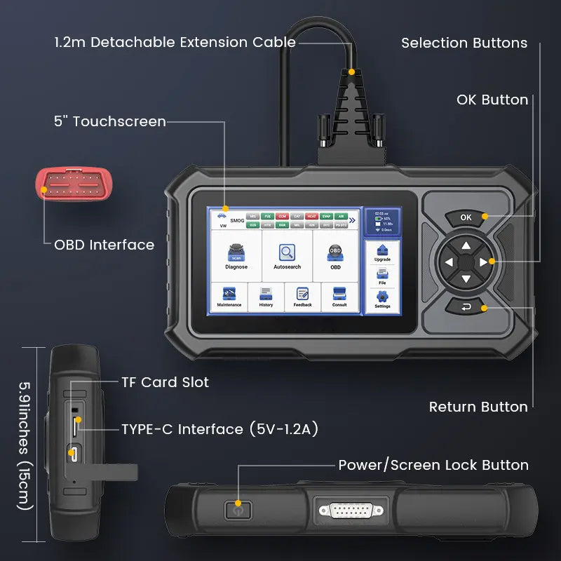 🏅55 % Rabatt🔥Multifunktionaler OBD2-Diagnosescanner für Fahrzeugmotore