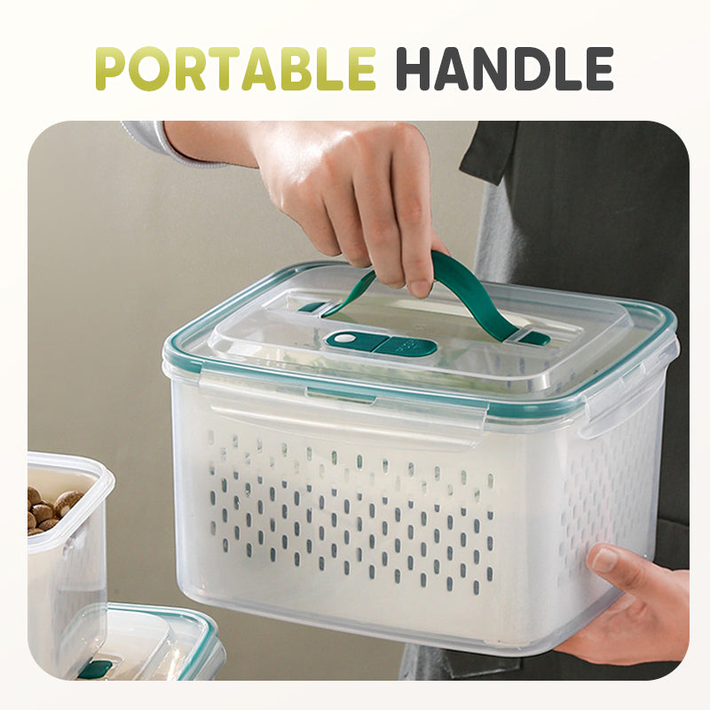 🥗 49% Rabatt! 🧊 5er-Set Kühlschrank-Aufbewahrungsboxen – stapelbare Obstboxen mit abnehmbarem Sieb, BPA-frei, ideal für Picknicks und Camping 🥦