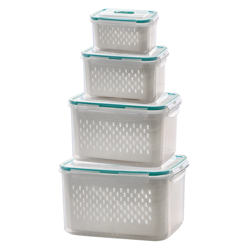 🥗 49% Rabatt! 🧊 5er-Set Kühlschrank-Aufbewahrungsboxen – stapelbare Obstboxen mit abnehmbarem Sieb, BPA-frei, ideal für Picknicks und Camping 🥦