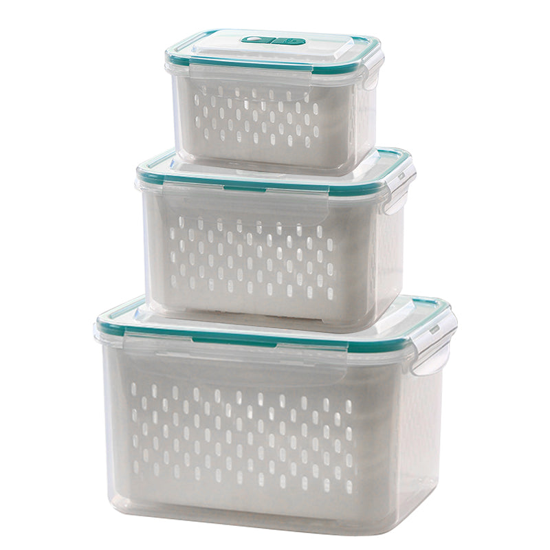 🥗 49% Rabatt! 🧊 5er-Set Kühlschrank-Aufbewahrungsboxen – stapelbare Obstboxen mit abnehmbarem Sieb, BPA-frei, ideal für Picknicks und Camping 🥦
