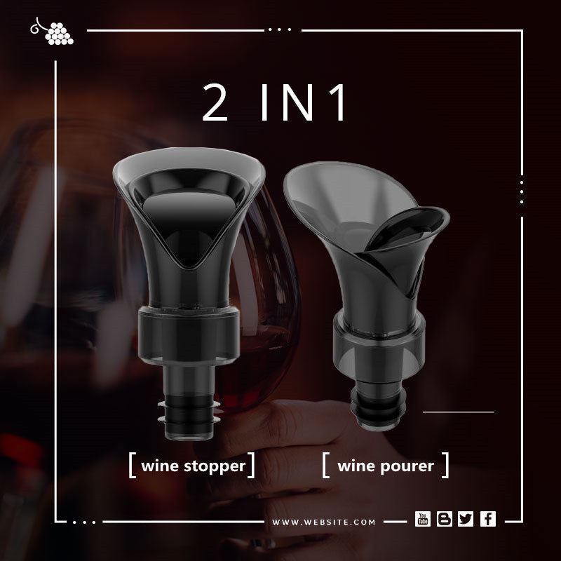 Gluschwein - 🧪 2-in-1-Weinverschluss – Vakuumpumpe & Versiegler, bewahrt Frische & Aroma ✨