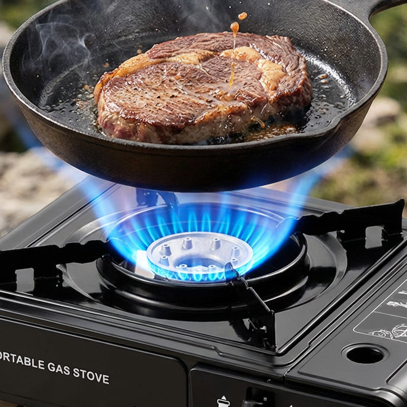 Gluschwein - 💎 50% RABATT! 💎 Tragbarer Kocher für Butan und Flüssiggas – Dual-Fuel-Kompatibilität, 2900 W Leistung & Ultra-Tragbares Design