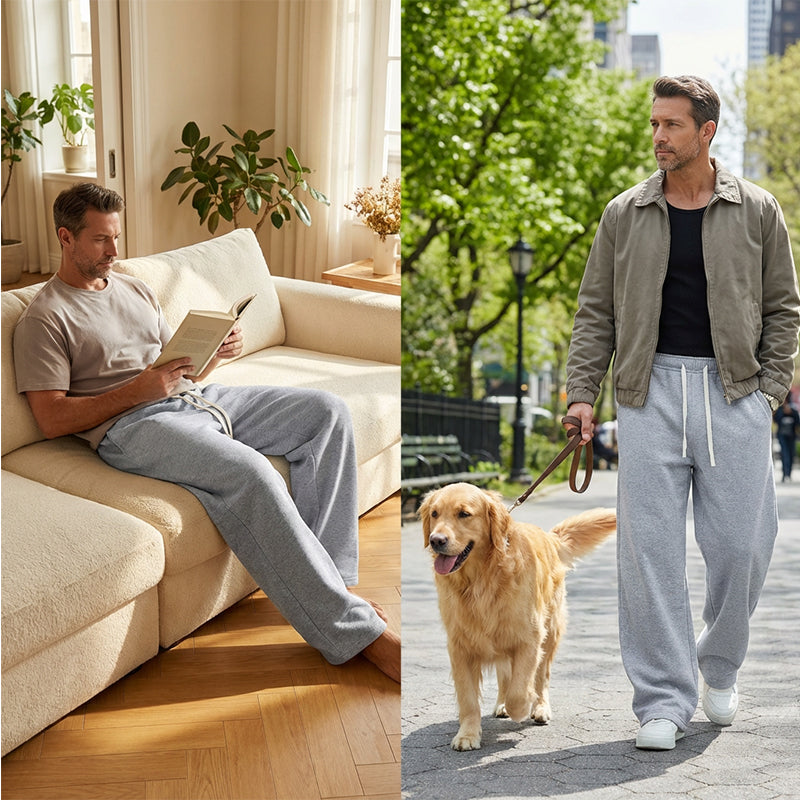 👖 50 % RABATT | Schluss mit unbequemen, steifen Hosen – Herren Freizeithose mit Kordelzug & lockerer Passform