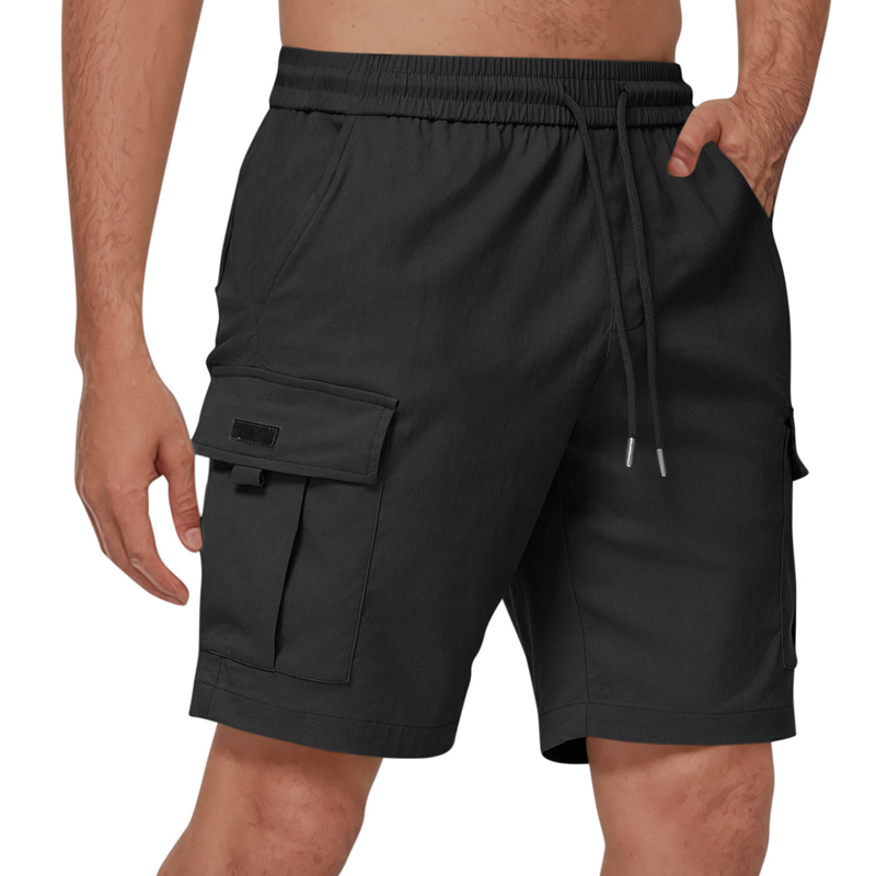 👖🔥 Lässige Herren-Cargoshorts mit elastischem Kordelzugbund & großen Taschen – bequem & praktisch. ✨
