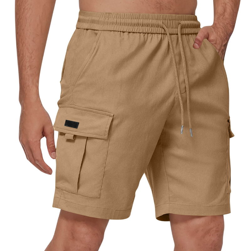 👖🔥 Lässige Herren-Cargoshorts mit elastischem Kordelzugbund & großen Taschen – bequem & praktisch. ✨