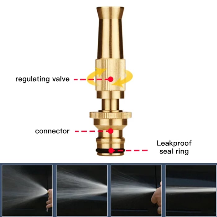 Kupfer-Wasserrohradapter und Düse für Hochdruck-Wasserschlauch