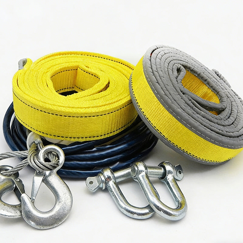 3-Ton Tow Rope with U-Shackle Hooks