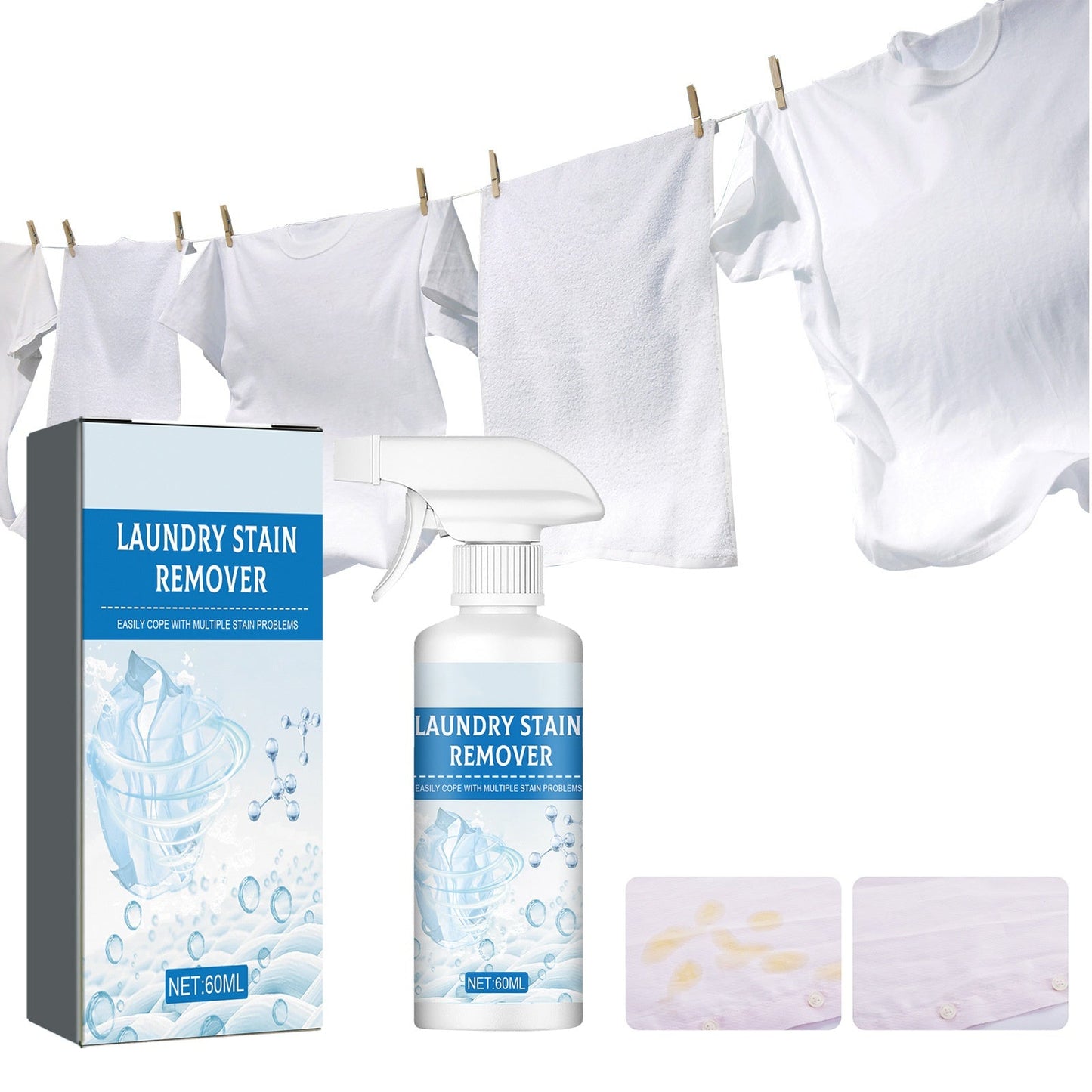 🧼✨ Kraftvoller Fleckenentferner – entfernt Fett, Schweiß & Essensreste in Sekunden. Sanft zu allen Stoffen. 💎🧴