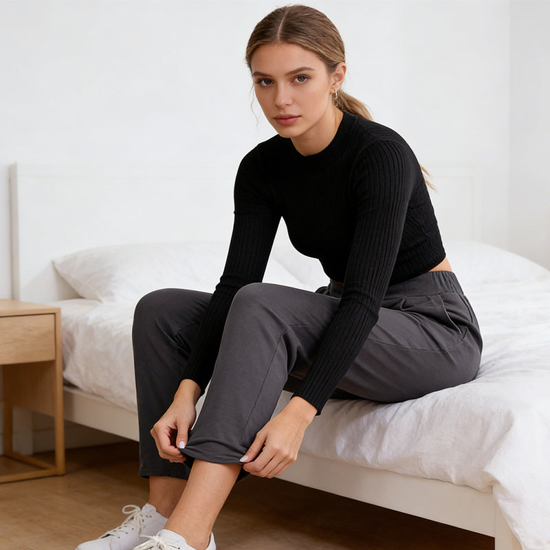 Gluschwein - Damen-Karottenhose in großen Größen mit Taschen