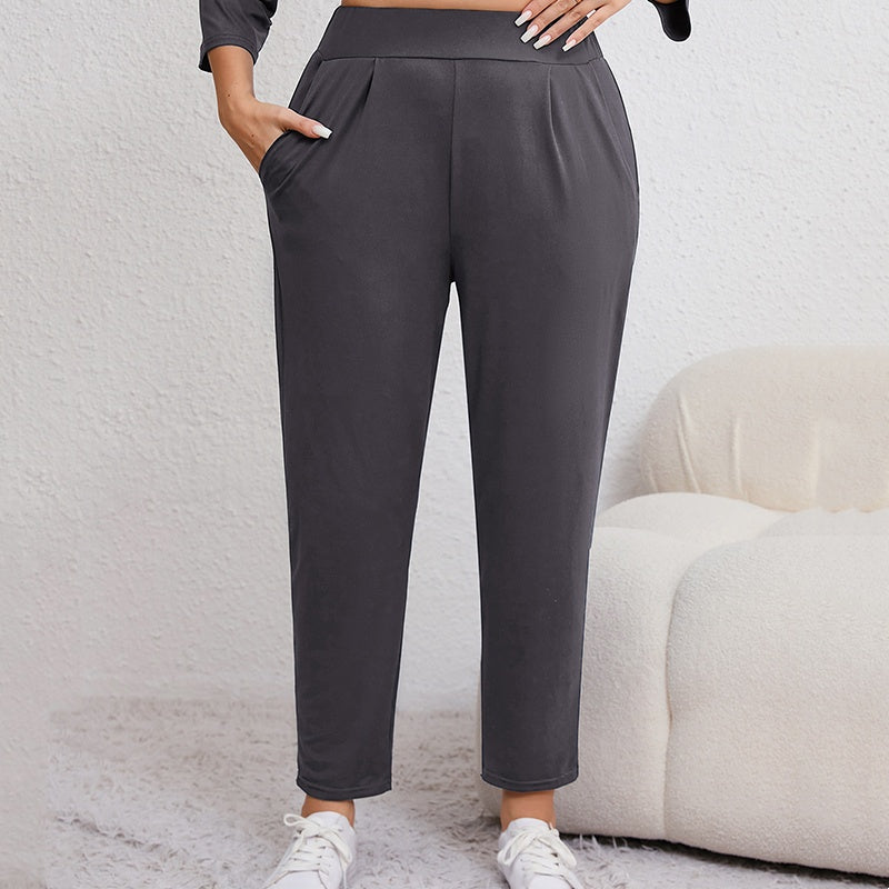 Gluschwein - Damen-Karottenhose in großen Größen mit Taschen