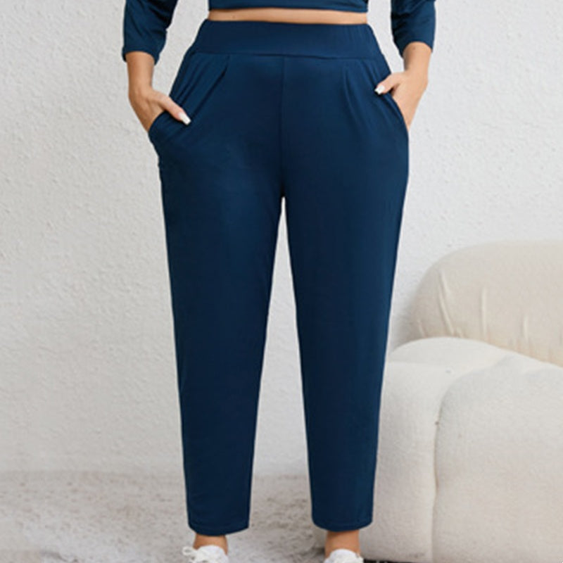 Gluschwein - Damen-Karottenhose in großen Größen mit Taschen
