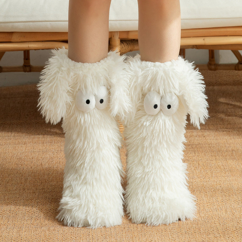 💗LETZTER TAG DES SALE – 50 % RABATT⚡ÜBER 50.000 VERKAUFT💕Plüsch-Hausschuhe für Damen, Socken, Bodensocken, Winter, für zu Hause, dick, mit Fleece gefüttert, rutschfest, Plüsch-Schneesocken für Erwachsene, Schuhüberzüge