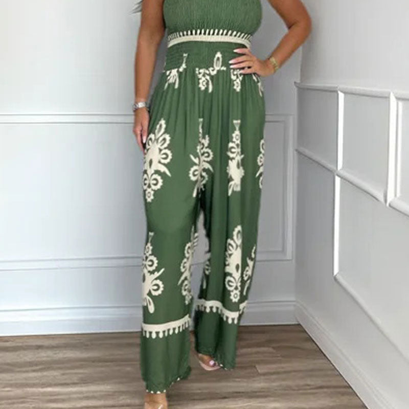 💥Sommer-Rabattaktion 49% RABATT💥 Damen Ärmelloser Halfter-Jumpsuit mit weitem Bein