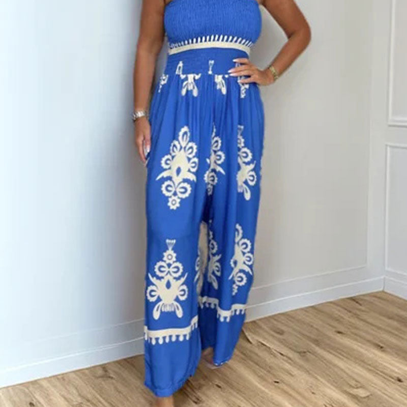 💥Sommer-Rabattaktion 49% RABATT💥 Damen Ärmelloser Halfter-Jumpsuit mit weitem Bein