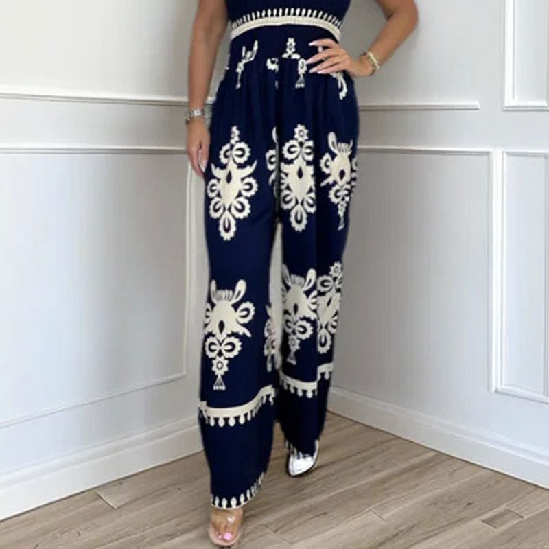 💥Sommer-Rabattaktion 49% RABATT💥 Damen Ärmelloser Halfter-Jumpsuit mit weitem Bein