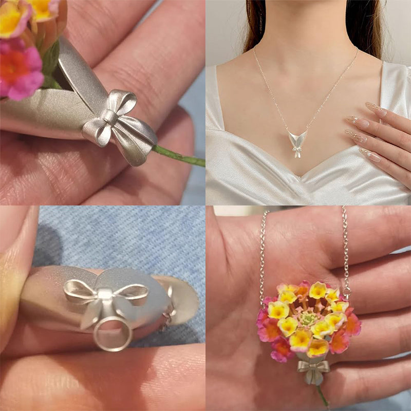 💐 DIY-Blumenstrauß-Halskette 1+1 GRATIS – Für echte Blumen, Hypoallergen & Minimalistisch – Geschenk & Alltag