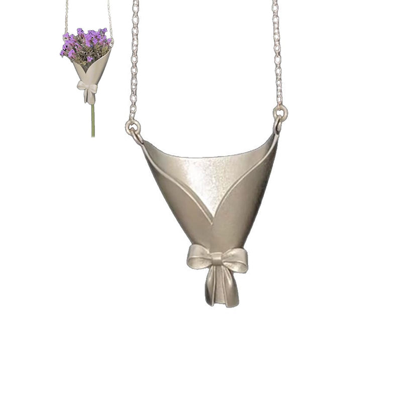 💐 DIY-Blumenstrauß-Halskette 1+1 GRATIS – Für echte Blumen, Hypoallergen & Minimalistisch – Geschenk & Alltag