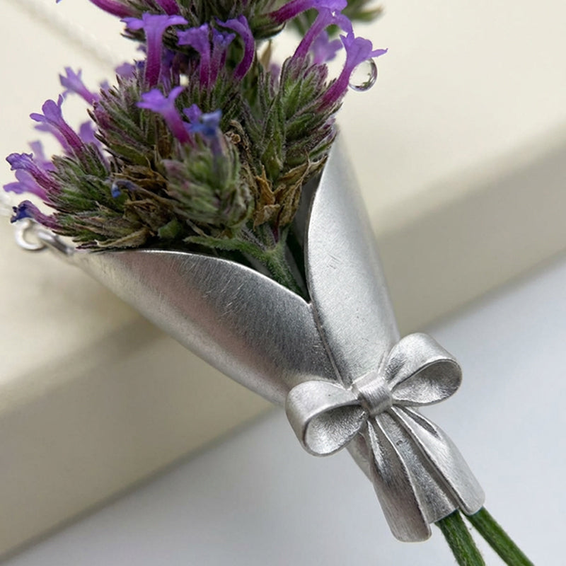 💐 DIY-Blumenstrauß-Halskette 1+1 GRATIS – Für echte Blumen, Hypoallergen & Minimalistisch – Geschenk & Alltag