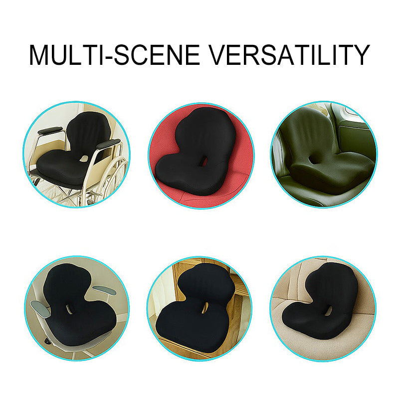 🪑 50% RABATT ! ✨ Ergonomisches Sitzkissen mit Lordosenstütze – Atmungsaktiver Sitzkomfort für Büro & Auto 🧘‍♂️