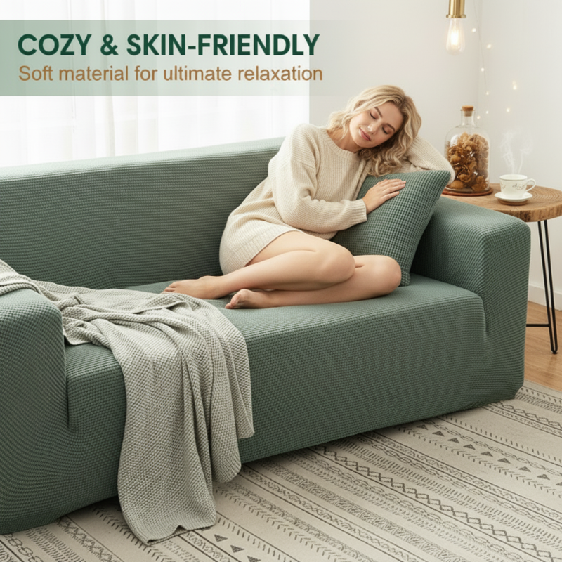 🛋️ 50% RABATT! 🧵 Jacquard-Stretch-Sofabezug aus Strick – Anti-Rutsch, Weicher Stoff & Universelle Passform 🏠