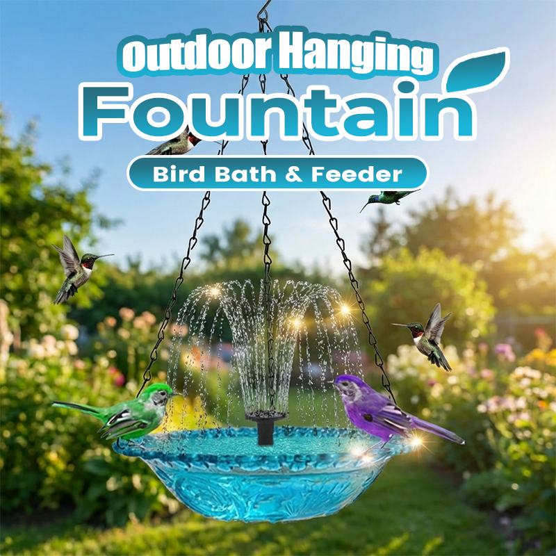 Gluschwein - ✨Hängender Springbrunnen für den Außenbereich mit Vogelbad und Futterstelle⛲🐦
