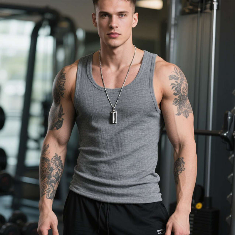Gluschwein - 👕 50% RABATT! 🏋️‍♂️ Heavy Cotton Tanktop – Rippstrick, Ärmellos & Perfekt Für Muskeldefinition, Sport & Freizeit 💪
