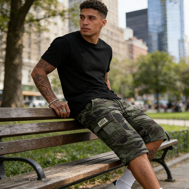 Gluschwein - 🔥 Herren-Camo-Cargoshorts mit Mehreren Taschen – Bequem, Strapazierfähig & Perfekt für Outdoor-Aktivitäten 🏕️
