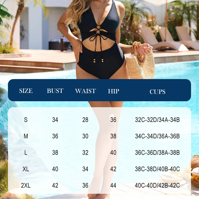 Monokini-Strandmode mit Schnürung vorne und Cut-outs 👙✨Zeig deinen Charme