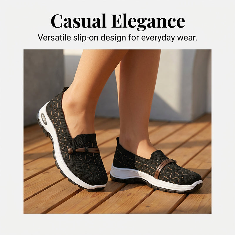🔥👡 50 % Rabatt  -🛒 Flache Slipper aus atmungsaktivem Strick für Damen