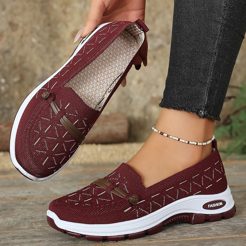 🔥👡 50 % Rabatt  -🛒 Flache Slipper aus atmungsaktivem Strick für Damen