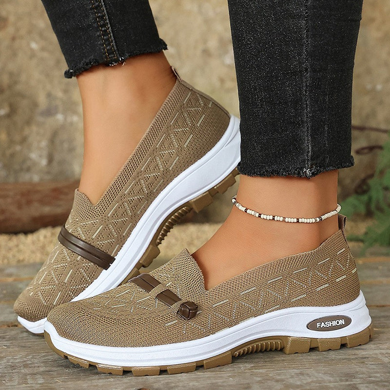 🔥👡 50 % Rabatt  -🛒 Flache Slipper aus atmungsaktivem Strick für Damen