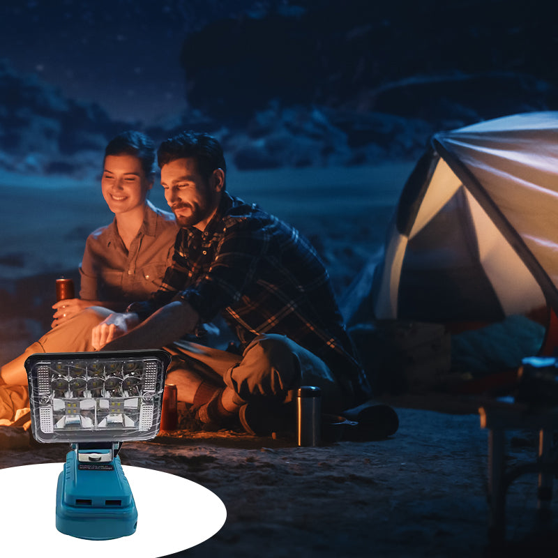 🔥Solange der Vorrat reicht 40 % Rabatt!🎉Makita 18V Arbeitslicht, 2-Modus LED Flutlicht mit zwei USB-Anschlüssen für Notfall