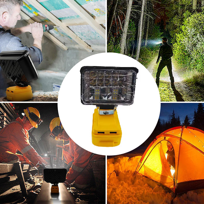 🔥Solange der Vorrat reicht 40 % Rabatt!🎉Makita 18V Arbeitslicht, 2-Modus LED Flutlicht mit zwei USB-Anschlüssen für Notfall