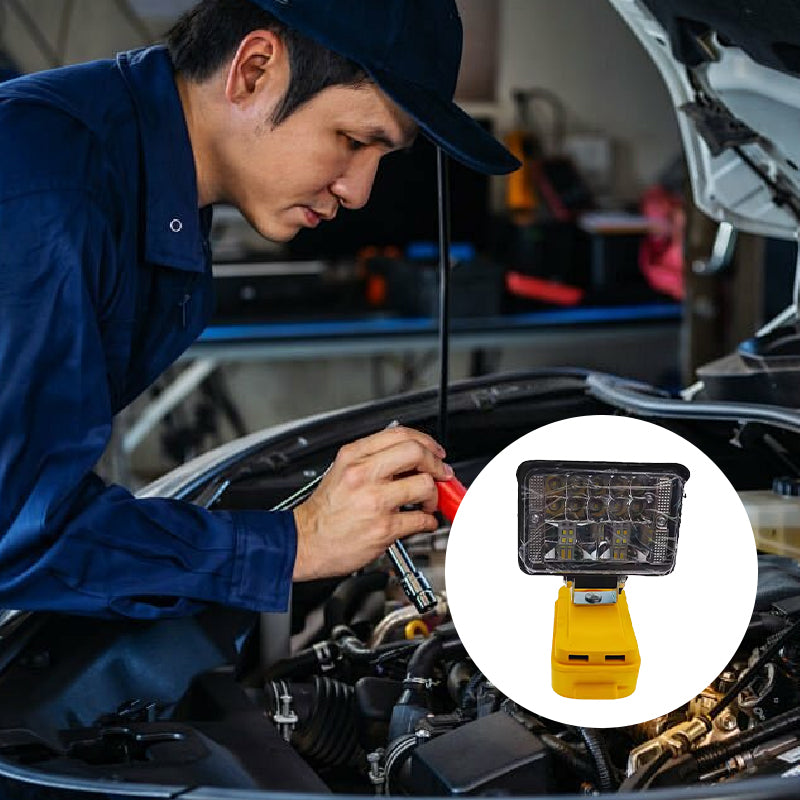 🔥Solange der Vorrat reicht 40 % Rabatt!🎉Makita 18V Arbeitslicht, 2-Modus LED Flutlicht mit zwei USB-Anschlüssen für Notfall