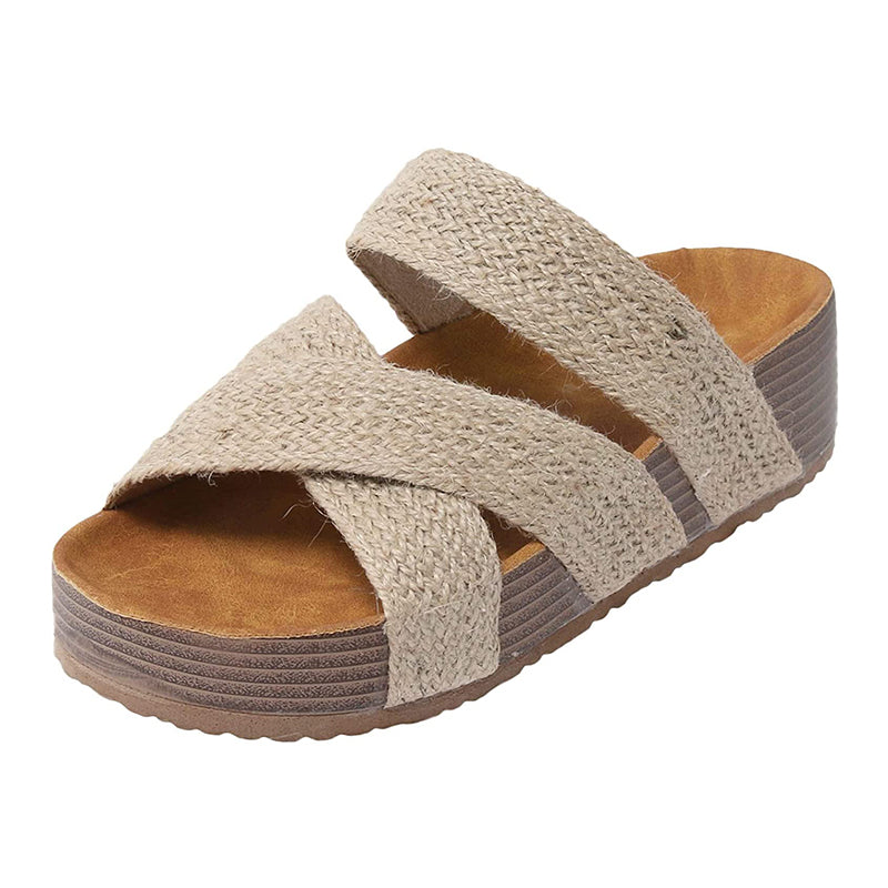 Gluschwein - 👡 LIMITED-TIME 50% RABATT! ✨ Plateau-Sandalen – California-Casual, Vegan, Keilabsatz ✨