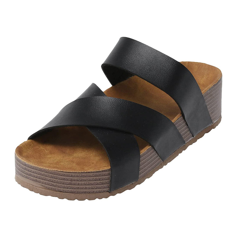 Gluschwein - 👡 LIMITED-TIME 50% RABATT! ✨ Plateau-Sandalen – California-Casual, Vegan, Keilabsatz ✨