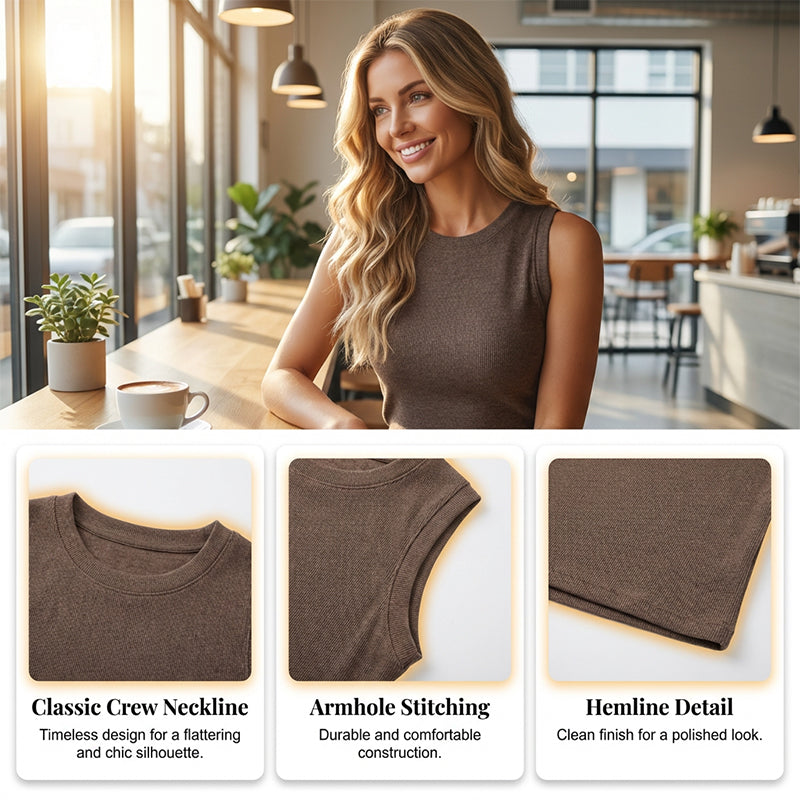 🔥Solange der Vorrat reicht 40 % Rabatt!🎉Lässiges Strick-Tanktop für Damen