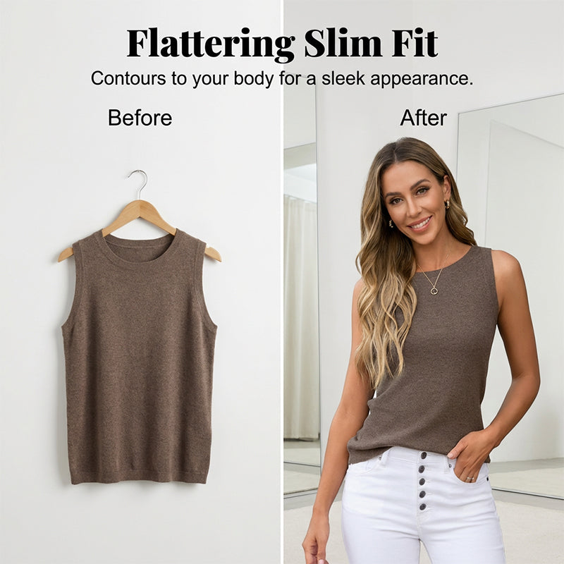🔥Solange der Vorrat reicht 40 % Rabatt!🎉Lässiges Strick-Tanktop für Damen