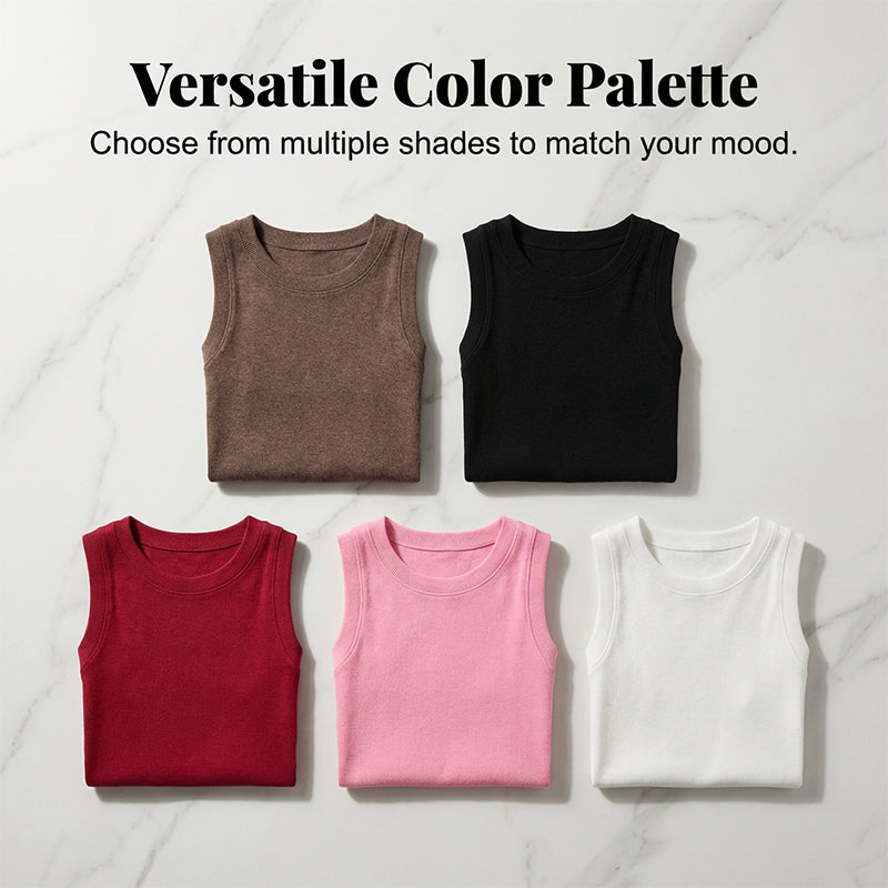 🔥Solange der Vorrat reicht 40 % Rabatt!🎉Lässiges Strick-Tanktop für Damen
