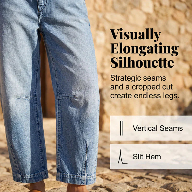🎁Neuwaren 50% Rabatt👖Damen-Jeans mit hoher Taille und verkürztem Schnitt