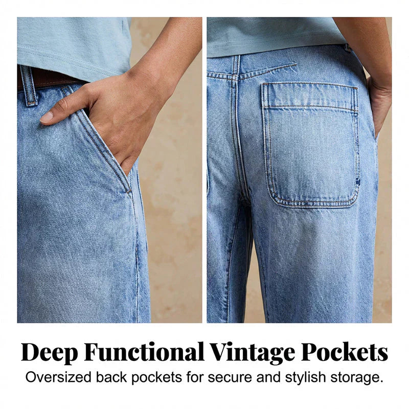 🎁Neuwaren 50% Rabatt👖Damen-Jeans mit hoher Taille und verkürztem Schnitt