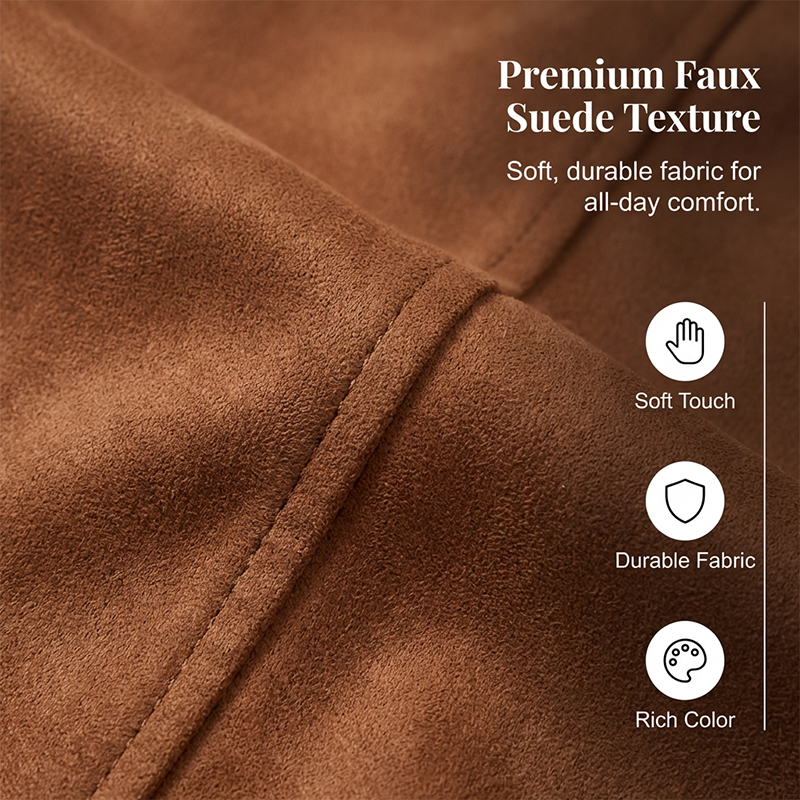 Gluschwein - 🌞Frühlingserwachen: 49% Rabatt!✨Damen Kragenlose Kunstwildleder-Jacke – Kurze Silhouette, Samtige Textur