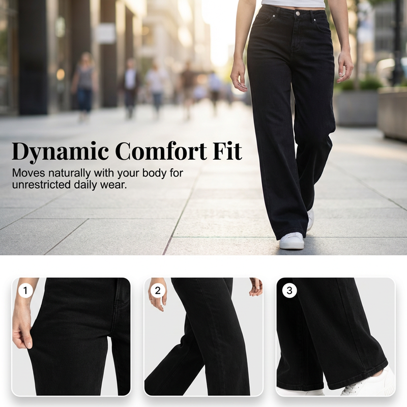 Gluschwein - 🌞Frühlingserwachen: 49% Rabatt!✨ Elegante High-Waist Wide-Leg Jeans für Damen | Figurschmeichelnd, Atmungsaktiv & Ultra Bequem