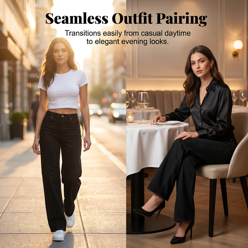 Gluschwein - 🌞Frühlingserwachen: 49% Rabatt!✨ Elegante High-Waist Wide-Leg Jeans für Damen | Figurschmeichelnd, Atmungsaktiv & Ultra Bequem