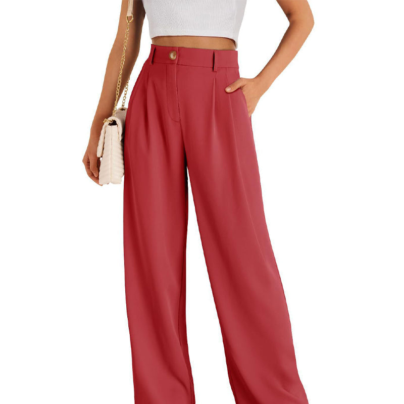 Gluschwein - ✨💥Lässige Hose mit hohem Bund und geradem Bein für Damen